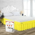 thumbnail image 1 of SGI Bedding 14 Inch Wrap Around Bedskirt | Microfiber Wrap Around Bed Skirt | Fade-Resistant, Wrinkle-free, Anti-static, Decorative, Extra Storage Space, Clutter-Free | Texas King, Yellow, 1 of 8