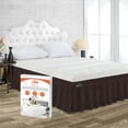 thumbnail image 1 of SGI Bedding 14 Inch Wrap Around Bedskirt | Microfiber Wrap Around Bed Skirt | Fade-Resistant, Wrinkle-free, Anti-static, Decorative, Extra Storage Space, Clutter-Free | Wyoming King, Chocolate, 1 of 8