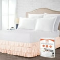 thumbnail image 1 of SGI Bedding 16 Inch Multi Ruffled Bed Skirt | Microfiber Bed Skirt | Fade Resistant, Wrinkle Free, Anti-static, Decorative, Extra Storage Space, Clutter-Free | California King, Peach, 1 of 8