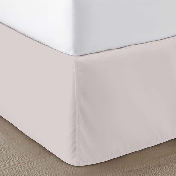 SGI bedding 17 inch Drop Bed Skirt Full Size Platform Style, Classic Tailored Look, Elegant Pleated Style Dust Ruffle, Split Corners, Wrinkle Resistant Microfiber - Light Grey