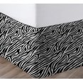 thumbnail image 1 of SGI Bedding 16 Inch Pleated Bed Skirt | Microfiber Bed Skirt | Fade Resistant, Wrinkle Free, Anti-static, Decorative, Extra Storage Space, Clutter-Free | Olympic Queen, Zebra Print, 1 of 8