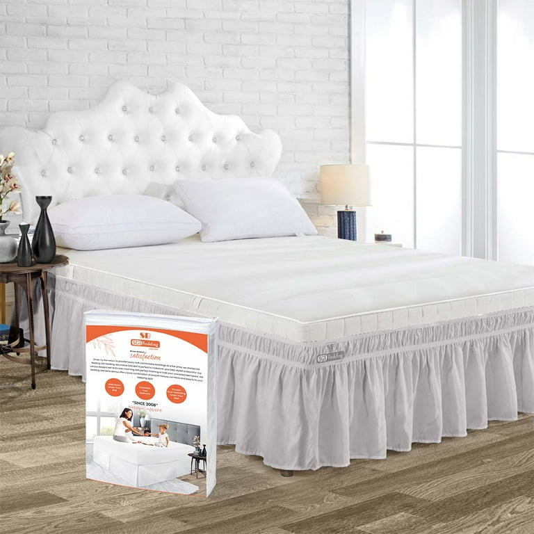 SGI Bedding 16 Inch Wrap Around Bed Skirt Microfiber Bed Skirt