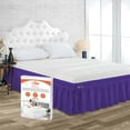thumbnail image 1 of SGI Bedding 16 Inch Wrap Around Bedskirt | Microfiber Wrap Around Bed Skirt | Fade-Resistant, Wrinkle-free, Anti-static, Decorative, Extra Storage Space, Clutter-Free | Wyoming King, Purple, 1 of 8