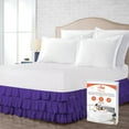 thumbnail image 1 of SGI Bedding 18 Inch Multi Ruffled Bed Skirt | Microfiber Bed Skirt | Fade Resistant, Wrinkle Free, Anti-static, Decorative, Extra Storage Space, Clutter-Free | California King, Purple, 1 of 8