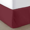 thumbnail image 1 of SGI bedding 21 inch Drop Bed Skirt Full Size Platform Style, Classic Tailored Look, Elegant Pleated Style Dust Ruffle, Split Corners, Wrinkle Resistant Microfiber - Burgundy, 1 of 8
