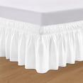 thumbnail image 1 of SGI bedding 11 inch Drop Wraparound Bed Skirt King Size - No Lifting Required, Adjustable Easy Fit Elastic Strap, Classic Gathered Styling Dust Ruffle, Fade Resistant -White, 1 of 7