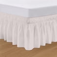 thumbnail image 1 of SGI bedding 15 inch Drop Wraparound Bed Skirt Queen Size - No Lifting Required, Adjustable Easy Fit Elastic Strap, Classic Gathered Styling Dust Ruffle, Fade Resistant -Light Grey, 1 of 7