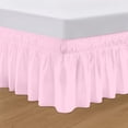 thumbnail image 1 of SGI bedding 9 inch Drop Wraparound Bed Skirt Queen Size - No Lifting Required, Adjustable Easy Fit Elastic Strap, Classic Gathered Styling Dust Ruffle, Fade Resistant -Pink, 1 of 7