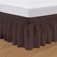 thumbnail image 1 of SGI bedding 9 inch Drop Wraparound Bed Skirt California King Size - No Lifting Required, Adjustable Easy Fit Elastic Strap, Classic Gathered Styling Dust Ruffle, Fade Resistant -Chocolate, 1 of 7