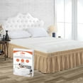 thumbnail image 1 of SGI Bedding 18 Inch Wrap Around Bedskirt | Microfiber Wrap Around Bed Skirt | Fade-Resistant, Wrinkle-free, Anti-static, Decorative, Extra Storage Space, Clutter-Free | Family XL, Taupe, 1 of 8