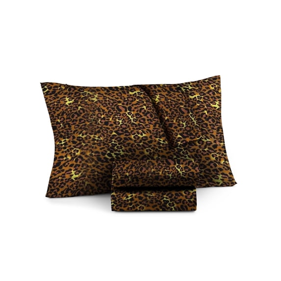 SGI Bedding 2 Piece 26X26 Shams Leopard Solid 600 Thread Count Standard Shams