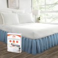 thumbnail image 1 of SGI Bedding 21 Inch Ruffled Bed Skirt | Microfiber Bed Skirt | Fade Resistant, Wrinkle Free, Anti-static, Decorative, Extra Storage Space, Clutter-Free |King, Mediterranean Blue, 1 of 8