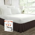 thumbnail image 1 of SGI Bedding 21 Inch Ruffled Bed Skirt | Microfiber Bed Skirt | Fade Resistant, Wrinkle Free, Anti-static, Decorative, Extra Storage Space, Clutter-Free |Queen, Chocolate, 1 of 8