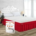 thumbnail image 1 of SGI Bedding 24 Inch Wrap Around Bedskirt | Microfiber Wrap Around Bed Skirt | Fade-Resistant, Wrinkle-free, Anti-static, Decorative, Extra Storage Space, Clutter-Free | Wyoming King, Blood Red, 1 of 8