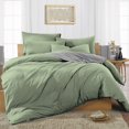 thumbnail image 1 of SGI Bedding 3 Piece Cotton Duvet Cover Moss Solid 600 Thread Count Twin, 1 of 7