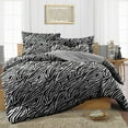 thumbnail image 1 of SGI Bedding 3 Piece Cotton Duvet Cover Zebra Print Solid 600 Thread Count Calking, 1 of 7