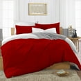 thumbnail image 1 of SGI Bedding 3 Piece Reversible Cotton Duvet Cover Blood Red Solid 600TC Full, 1 of 8
