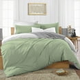 thumbnail image 1 of SGI Bedding 3 Piece Reversible Cotton Duvet Cover Moss Solid 600TC Twin XL, 1 of 8