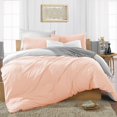 thumbnail image 1 of SGI Bedding 3 Piece Reversible Cotton Duvet Cover Peach Solid 600TC Full, 1 of 8