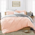 thumbnail image 1 of SGI Bedding 3 Piece Reversible Cotton Duvet Cover Peach Solid 600TC Queen, 1 of 8