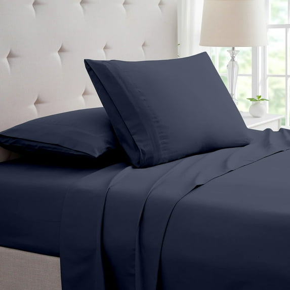 SGI Bedding 600 TC Egyptian Cotton Bed Sheet Set - Alaskan King Size Sheets 600 Count Sheets for Alaskan King Size Bed - Soft, Durable Sheets Cotton Sheets in 600 TC 15" Deep Mediterranean Blue