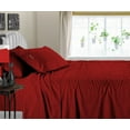 thumbnail image 1 of SGI Bedding 600 TC Egyptian Cotton Bed Sheet Set - Family King Size Sheets 600 Count Sheets Soft, Durable Sheets Cotton Sheets in 600 TC 18" Deep, Burgundy Stripe, 1 of 8