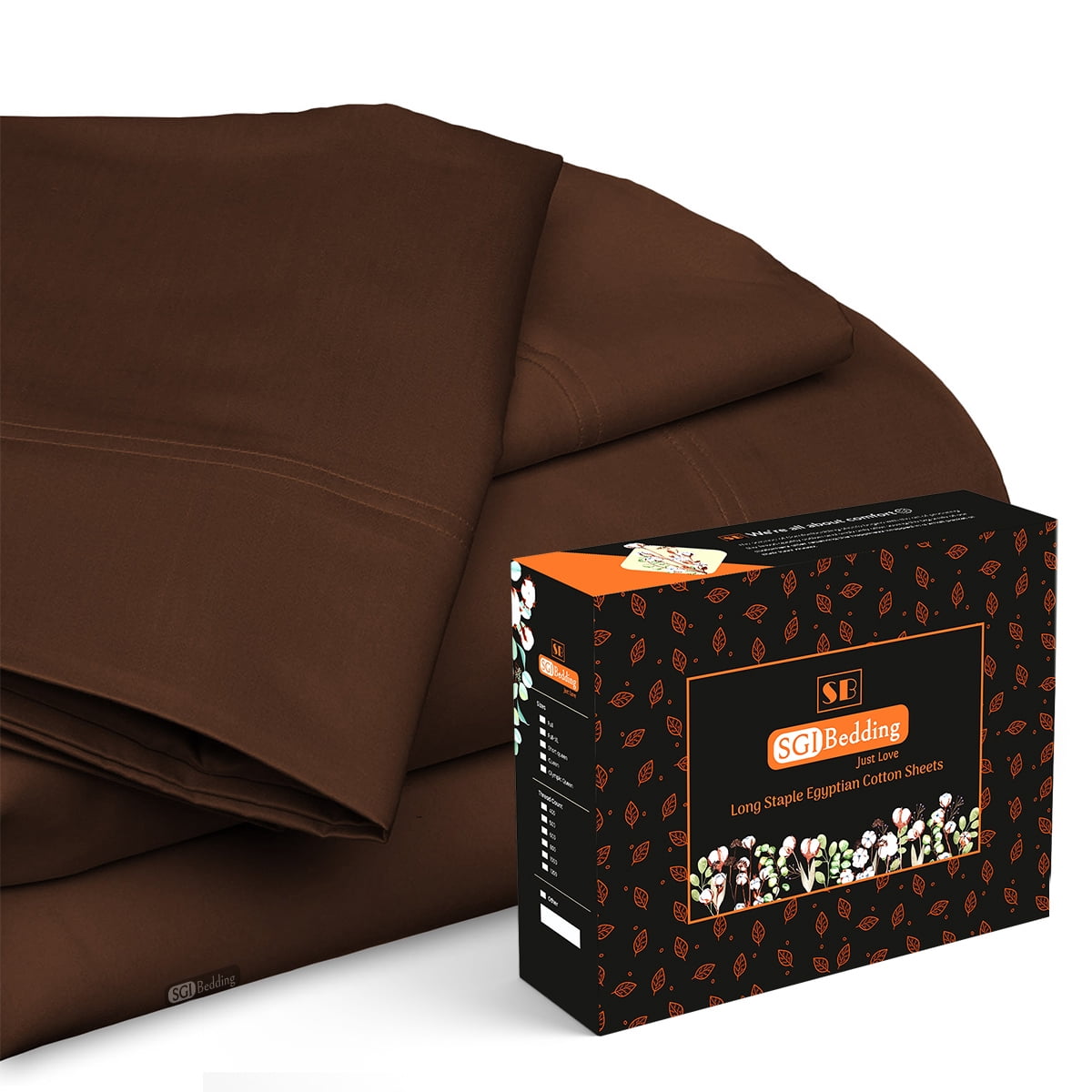 SGI Bedding Ägyptische Baumwolle Bettwäsche – 550 TC, King Size, Weiß