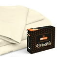 thumbnail image 1 of SGI Bedding 600 TC Egyptian Cotton Bed Sheet Set - Family King Size Sheets 600 Count Sheets Soft, Durable Sheets Cotton Sheets in 600 TC 18" Deep, Ivory Solid, 1 of 8