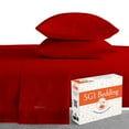 thumbnail image 1 of SGI Bedding 600 TC Egyptian Cotton Bed Sheet Set - Queen Size Sheets 600 Count Sheets for Queen Size Bed - Soft, Durable Sheets Cotton Sheets in 600 TC 21" Deep Blood Red, 1 of 8