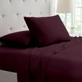 thumbnail image 1 of SGI Bedding 600 TC Egyptian Cotton Bed Sheet Set - Split Queen Size- 2 Fitted Sheet, 1 Flat Sheet, 2 Pillowcases 5Pc Soft, Durable Sheets Cotton Sheets 12" Deep Wine, 1 of 8