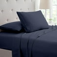 thumbnail image 1 of SGI Bedding 600 TC Egyptian Cotton Bed Sheet Set - Split Queen Size- 2 Fitted Sheet, 1 Flat Sheet, 2 Pillowcases 5Pc Soft, Durable Sheets Cotton Sheets 18" Deep Mediterranean Blue, 1 of 8