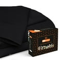 thumbnail image 1 of SGI Bedding 600 TC Egyptian Cotton Bed Sheet Set - Texas King Size Sheets 600 Count Sheets Soft, Durable Sheets Cotton Sheets in 600 TC 18" Deep, Black Solid, 1 of 8
