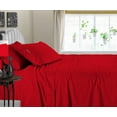 thumbnail image 1 of SGI Bedding 600 TC Egyptian Cotton Bed Sheet Set - Texas King Size Sheets 600 Count Sheets Soft, Durable Sheets Cotton Sheets in 600 TC 18" Deep, Blood Red Stripe, 1 of 8