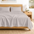 thumbnail image 1 of SGI Bedding 600 TC Split Queen Size 5 Pc Sheet set - 100% Egyptian Cotton Sheets Sateen Weave, Breathable, 12" Deep Pocket, Hotel Luxury Soft Bed Sheets, Light Grey, 1 of 7