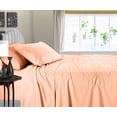 thumbnail image 1 of SGI Bedding 600 TC Egyptian Cotton Bed Sheet Set - Wyoming King Size Sheets 600 Count Sheets Soft, Durable Sheets Cotton Sheets in 600 TC 15" Deep, Peach Stripe, 1 of 8