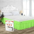 thumbnail image 1 of SGI Bedding 9 Inch Wrap Around Bed Skirt | Microfiber Bed Skirt | Fade Resistant, Wrinkle Free, Anti-static, Decorative, Extra Storage Space, Clutter-Free | Twin, Parrot Green, 1 of 8