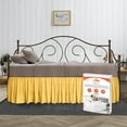 thumbnail image 1 of SGI Bedding Day Bed Skirt | Twin 12" Inch Drop, Ruffled Microfiber Bed Skirt | Fade Resistant, Wrinkle Free, Anti-static, Decorative, Extra Storage Space, Clutter-Free | Golden, 1 of 8