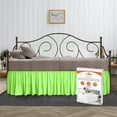 thumbnail image 1 of SGI Bedding Day Bed Skirt | Twin 12" Inch Drop, Ruffled Microfiber Bed Skirt | Fade Resistant, Wrinkle Free, Anti-static, Decorative, Extra Storage Space, Clutter-Free | Parrot Green, 1 of 8