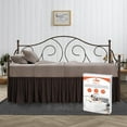 thumbnail image 1 of SGI Bedding Day Bed Skirt | Twin 16" Inch Drop, Ruffled Microfiber Bed Skirt | Fade Resistant, Wrinkle Free, Anti-static, Decorative, Extra Storage Space, Clutter-Free | Chocolate, 1 of 8