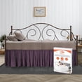 thumbnail image 1 of SGI Bedding Day Bed Skirt | Twin 18" Inch Drop, Ruffled Microfiber Bed Skirt | Fade Resistant, Wrinkle Free, Anti-static, Decorative, Extra Storage Space, Clutter-Free | Plum, 1 of 8