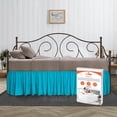 thumbnail image 1 of SGI Bedding Day Bed Skirt | Twin 18" Inch Drop, Ruffled Microfiber Bed Skirt | Fade Resistant, Wrinkle Free, Anti-static, Decorative, Extra Storage Space, Clutter-Free | Turquoise Blue, 1 of 8