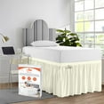 thumbnail image 1 of SGI Bedding Dorm Room Bed Skirt | Twin XL 32" Ruffled Microfiber Bed Skirt | Fade Resistant, Wrinkle Free, Anti-static, Decorative, Extra Storage Space, Clutter-Free | Ivory, 1 of 8