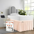 thumbnail image 1 of SGI Bedding Dorm Room Bed Skirt | Twin XL 32" Ruffled Microfiber Bed Skirt | Fade Resistant, Wrinkle Free, Anti-static, Decorative, Extra Storage Space, Clutter-Free | Peach, 1 of 8