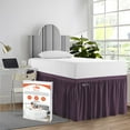 thumbnail image 1 of SGI Bedding Dorm Room Bed Skirt | Twin XL 34" Ruffled Microfiber Bed Skirt | Fade Resistant, Wrinkle Free, Anti-static, Decorative, Extra Storage Space, Clutter-Free | Plum, 1 of 8
