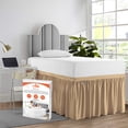 thumbnail image 1 of SGI Bedding Dorm Room Bed Skirt | Twin XL 34" Ruffled Microfiber Bed Skirt | Fade Resistant, Wrinkle Free, Anti-static, Decorative, Extra Storage Space, Clutter-Free | Taupe, 1 of 8