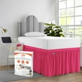 thumbnail image 1 of SGI Bedding Dorm Room Bed Skirt | Twin XL 36" Ruffled Microfiber Bed Skirt | Fade Resistant, Wrinkle Free, Anti-static, Decorative, Extra Storage Space, Clutter-Free | Hot Pink, 1 of 8