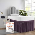 thumbnail image 1 of SGI Bedding Dorm Room Bed Skirt | Twin XL 36" Ruffled Microfiber Bed Skirt | Fade Resistant, Wrinkle Free, Anti-static, Decorative, Extra Storage Space, Clutter-Free | Plum, 1 of 8