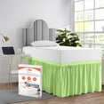 thumbnail image 1 of SGI Bedding Dorm Room Bed Skirt | Twin XL 36" Ruffled Microfiber Bed Skirt | Fade Resistant, Wrinkle Free, Anti-static, Decorative, Extra Storage Space, Clutter-Free | Sage, 1 of 8