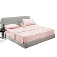 thumbnail image 1 of SGI Bedding Egyptian Cotton Top Split Sheet Set Solid Adjustable Bed 30" Split Head King 1000 TC 18" Deep Blush, 1 of 9