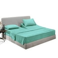 thumbnail image 1 of SGI Bedding Egyptian Cotton Top Split Sheet Set Solid Adjustable Bed 32" Split Head King 1000 TC 18" Deep Aqua Green, 1 of 9